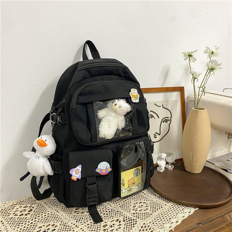 Casual Grand - capacité Sac D'école Harajuku Style Sac À Dos pour Moyen et Élèves du Secondaire - Ivory Deals Market