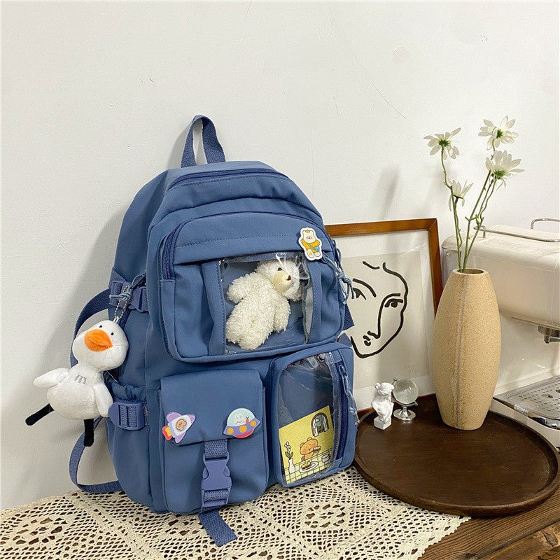 Casual Grand - capacité Sac D'école Harajuku Style Sac À Dos pour Moyen et Élèves du Secondaire - Ivory Deals Market