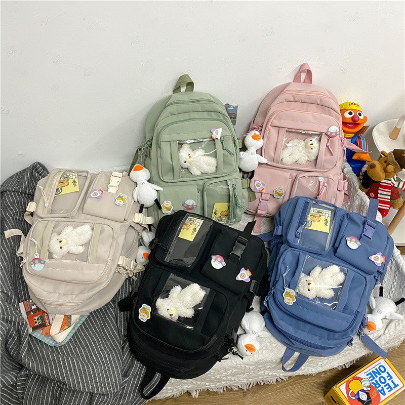 Casual Grand - capacité Sac D'école Harajuku Style Sac À Dos pour Moyen et Élèves du Secondaire - Ivory Deals Market