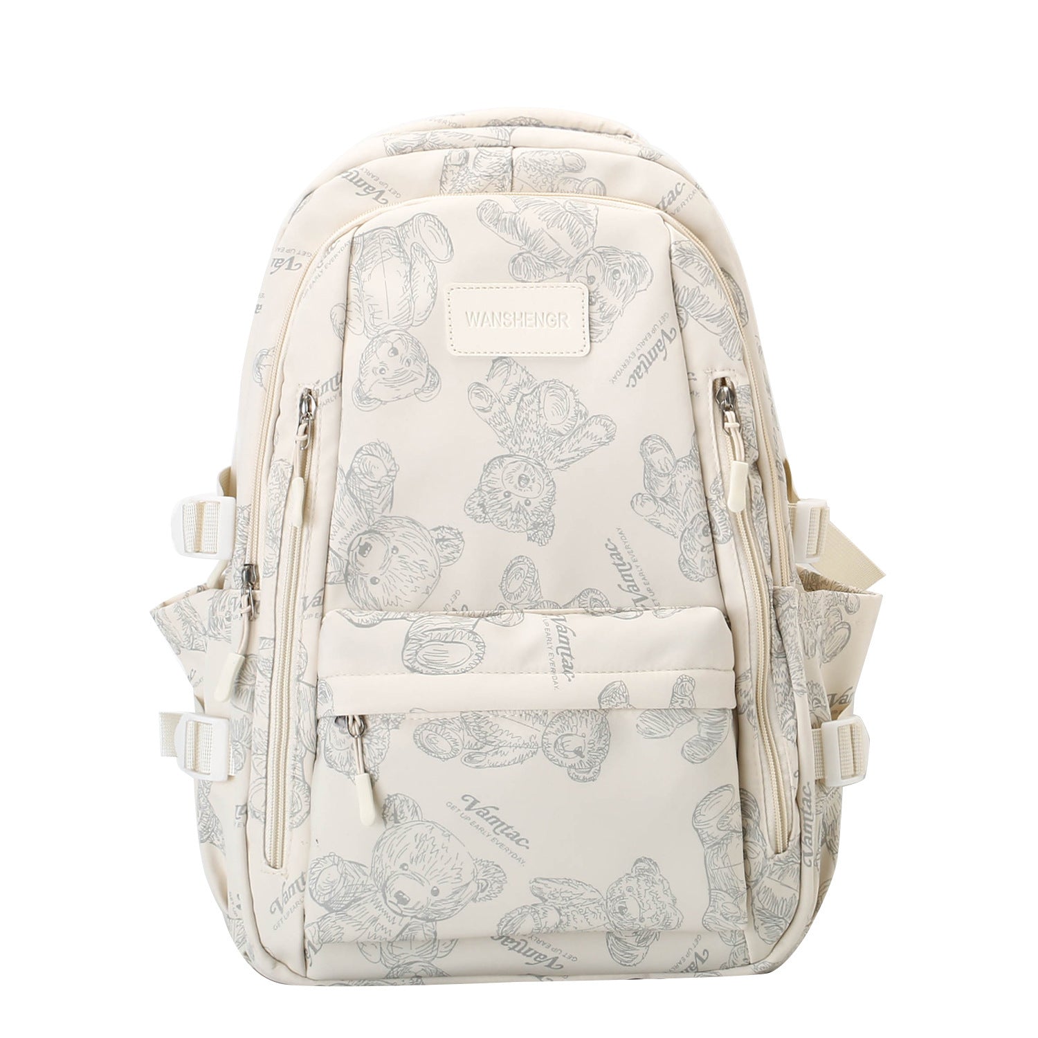 Sac à dos imprimé ours mignon, sac de voyage polyvalent de grande capacité | sac d'école pour filles - Ivory Deals Market