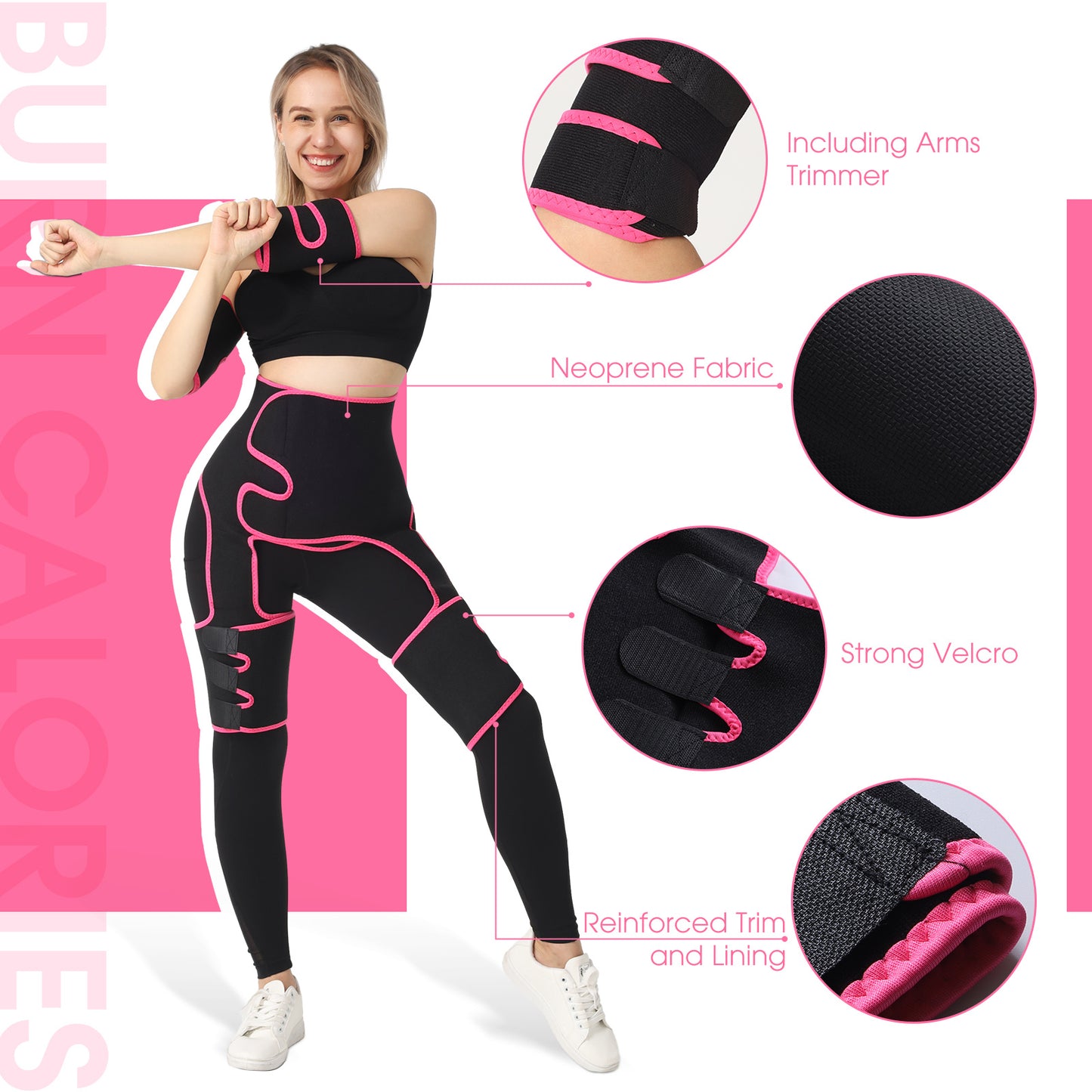 Ceinture ventrale, ceinture de bras, ceinture de cuisse, ceinture de fitness, ceinture de fitness, entraînement de la taille de façonnage, sports et fitness