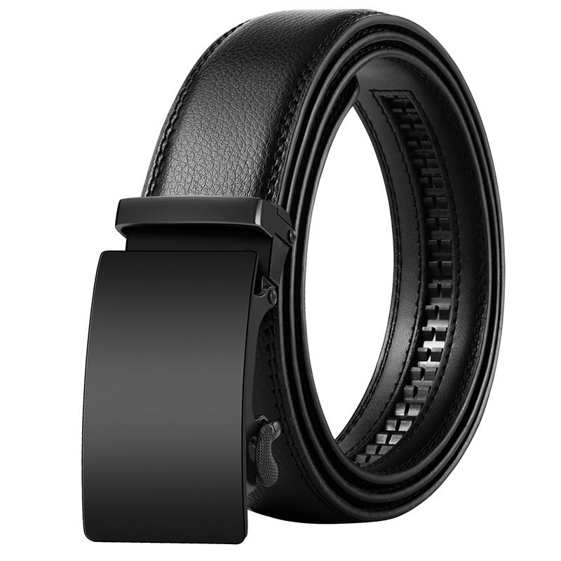 Ceinture en cuir pour hommes à boucle automatique style coréen - Ivory Deals Market