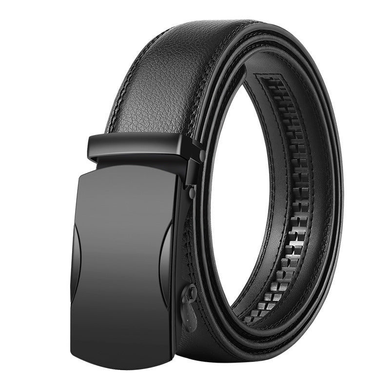 Ceinture en cuir pour hommes à boucle automatique style coréen - Ivory Deals Market