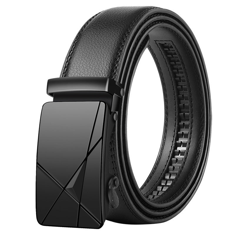 Ceinture en cuir pour hommes à boucle automatique style coréen - Ivory Deals Market