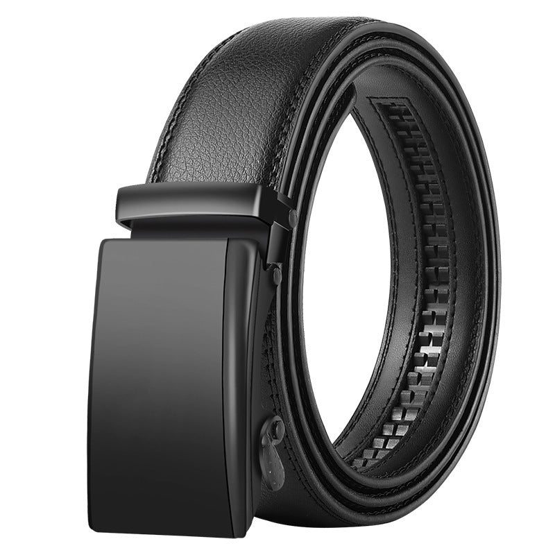 Ceinture en cuir pour hommes à boucle automatique style coréen - Ivory Deals Market