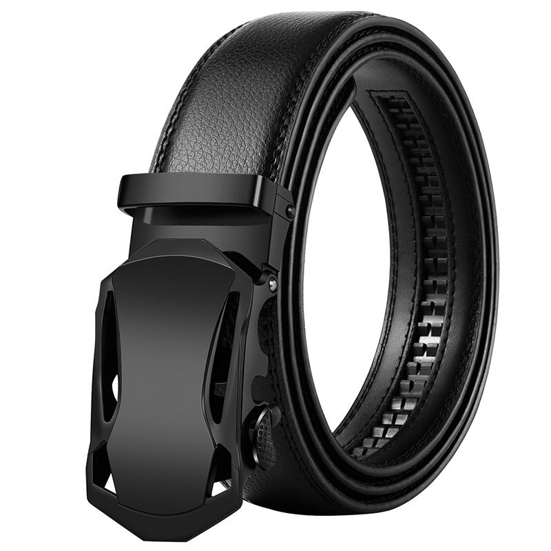 Ceinture en cuir pour hommes à boucle automatique style coréen - Ivory Deals Market