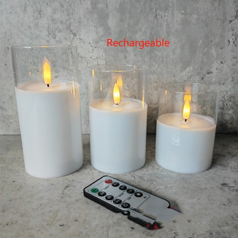 Verre galvanisé LED bougies électroniques en gros Rechargeable - Ivory Deals Market