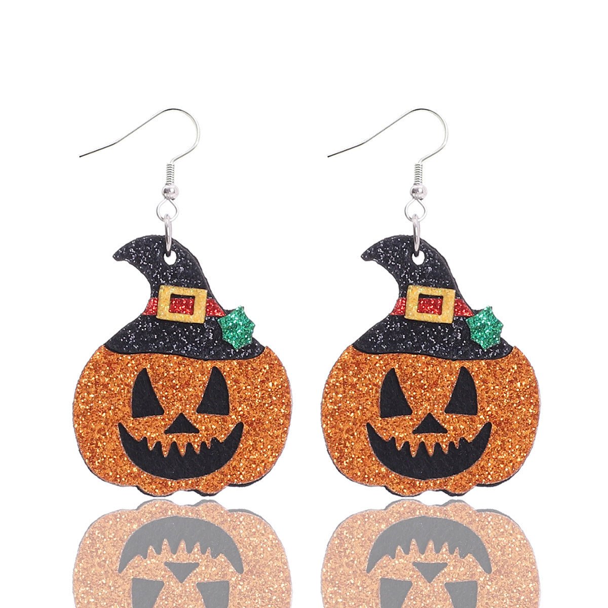 Chapeau de citrouille d'Halloween multicouche fait à la main boucles d'oreilles givrées pour femmes - Ivory Deals Market