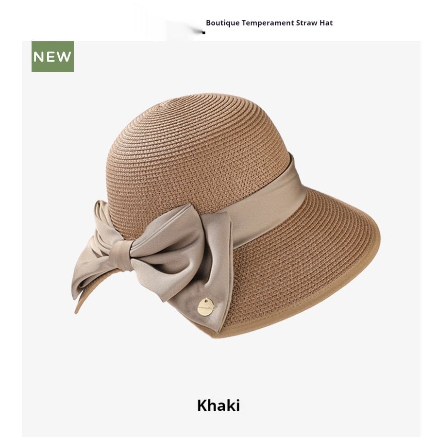 Chapeau de paille élégant pour l'été nouveau grand bord, protection solaire résistante au soleil Protection UV - Ivory Deals Market