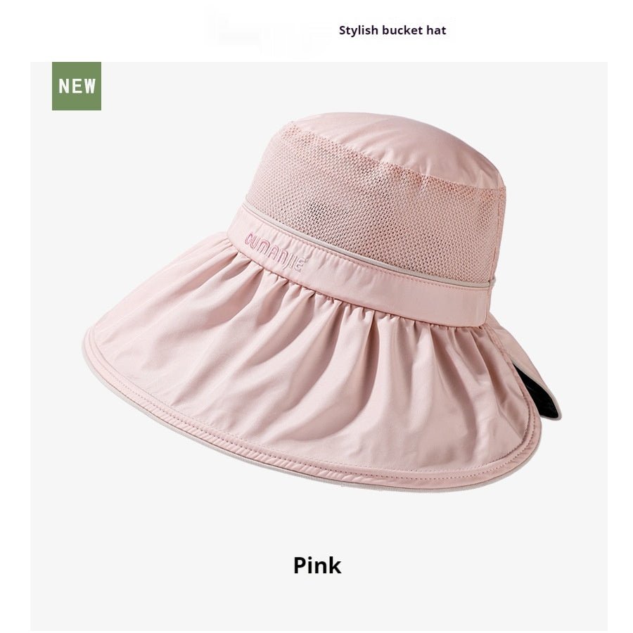 Chapeau de protection solaire d'été pour femmes, grand bord | résistant aux UV | vinyle pliable respirant - Ivory Deals Market