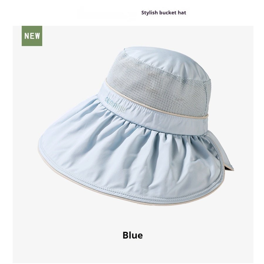 Chapeau de protection solaire d'été pour femmes, grand bord | résistant aux UV | vinyle pliable respirant - Ivory Deals Market