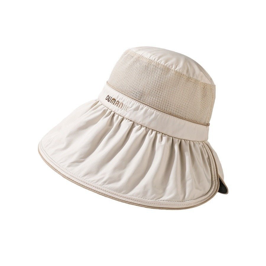 Chapeau de protection solaire d'été pour femmes, grand bord | résistant aux UV | vinyle pliable respirant - Ivory Deals Market