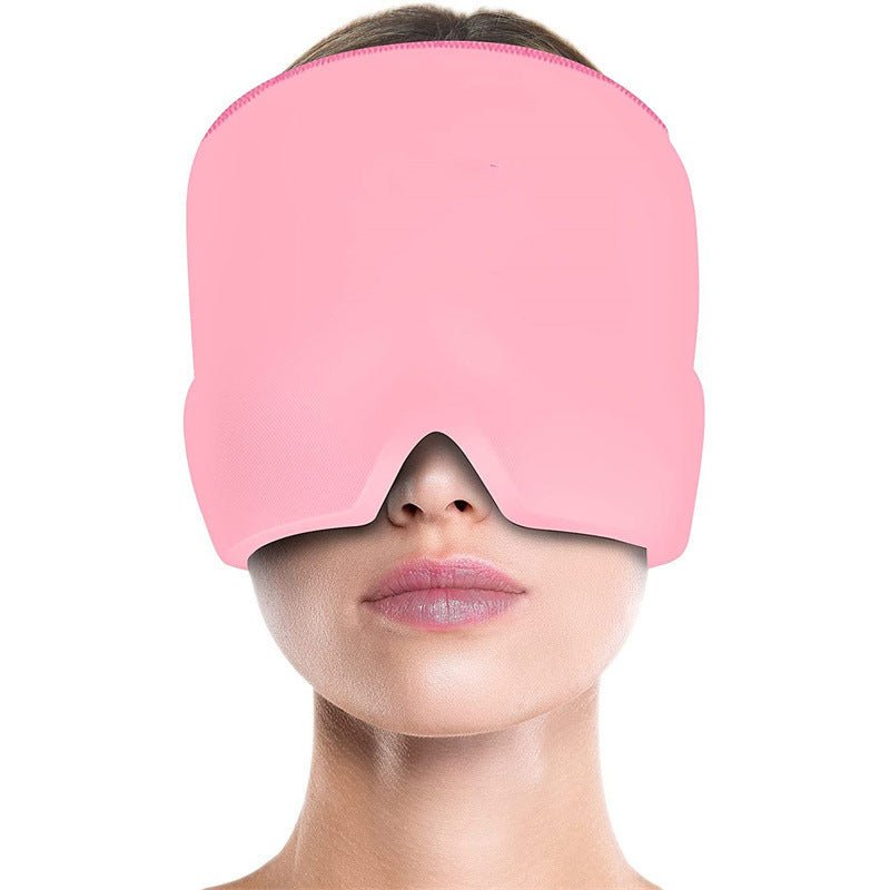 Chapeau de soulagement de la migraine avec thérapie par le froid, produits de soulagement de la migraine, bandeau confortable pour la tête, masque pour les yeux avec poche de glace pour les yeux gonflés - Ivory Deals Market