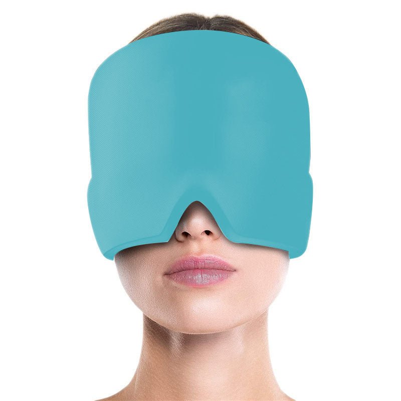 Chapeau de soulagement de la migraine avec thérapie par le froid, produits de soulagement de la migraine, bandeau confortable pour la tête, masque pour les yeux avec poche de glace pour les yeux gonflés - Ivory Deals Market