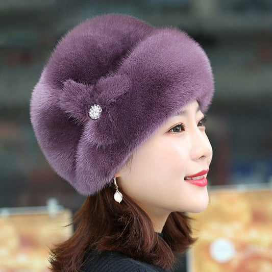 Chapeau en fausse fourrure pour femme en hiver. - Ivory Deals Market