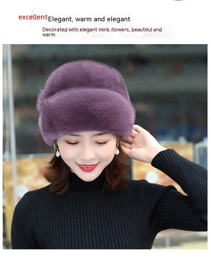 Chapeau en fausse fourrure pour femme en hiver. - Ivory Deals Market