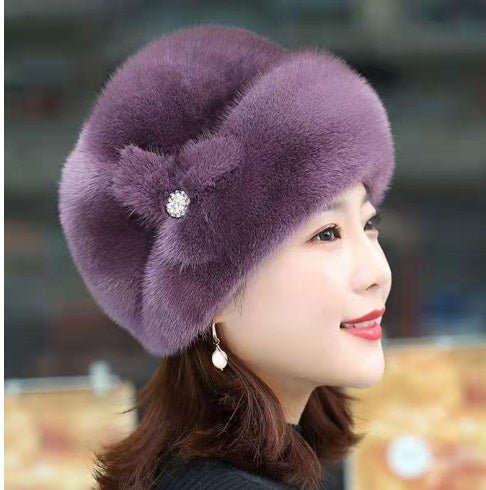 Chapeau en fausse fourrure pour femme en hiver. - Ivory Deals Market