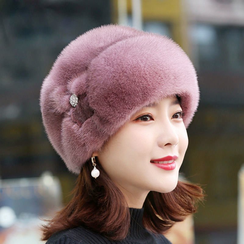 Chapeau en fausse fourrure pour femme en hiver. - Ivory Deals Market