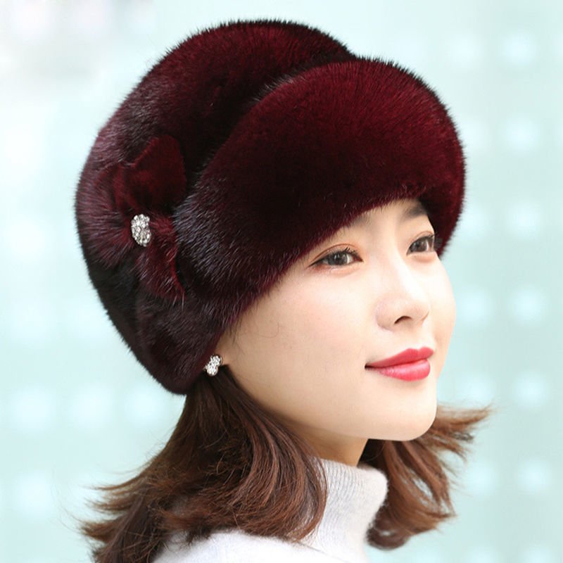 Chapeau en fausse fourrure pour femme en hiver. - Ivory Deals Market