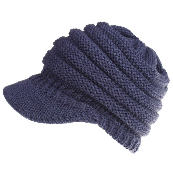 Chapeaux d'automne et d'hiver pour femmes avec queue de cheval, en tricot doux, chauds et élégants. - Ivory Deals Market