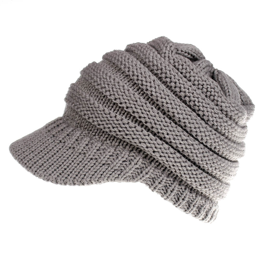 Chapeaux d'automne et d'hiver pour femmes avec queue de cheval, en tricot doux, chauds et élégants. - Ivory Deals Market