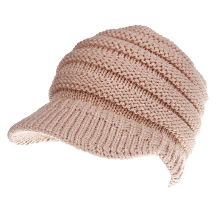 Chapeaux d'automne et d'hiver pour femmes avec queue de cheval, en tricot doux, chauds et élégants. - Ivory Deals Market