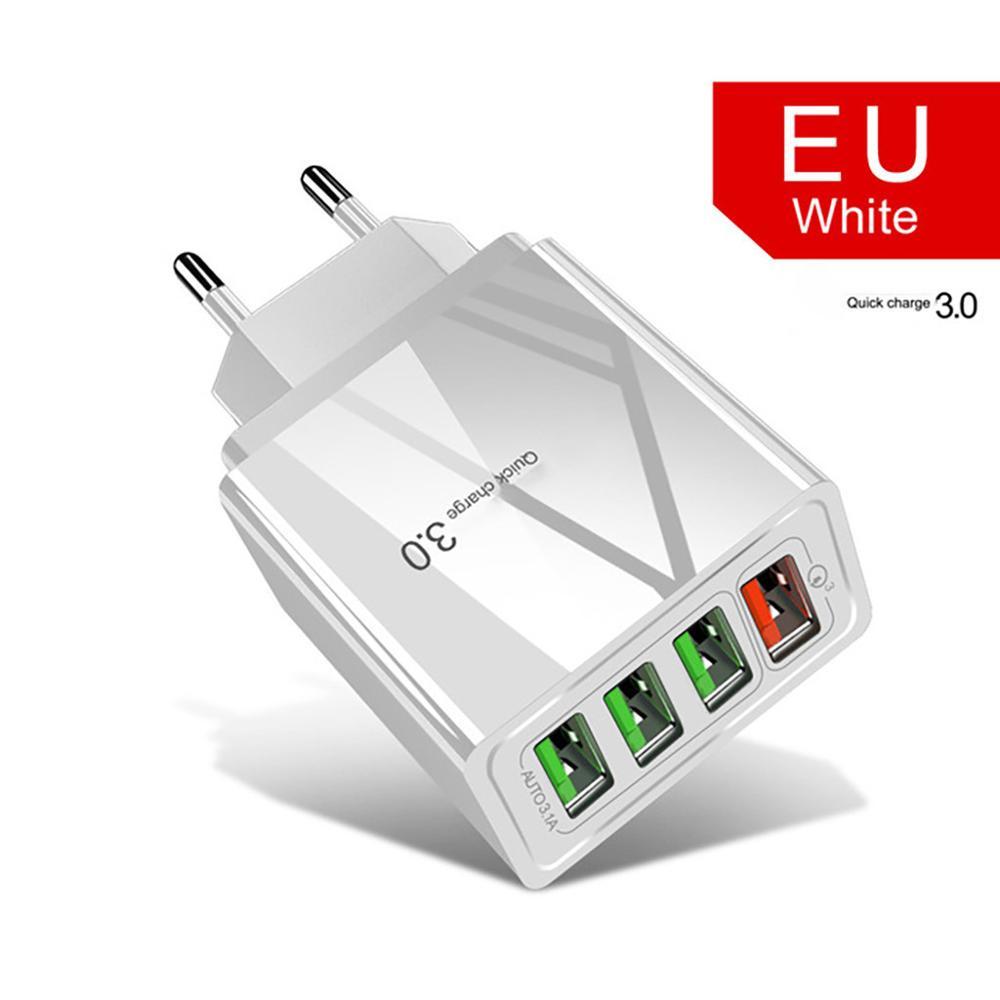 Chargeur de téléphone portable 4USB éclairé avec tête de charge 3A - Ivory Deals Market