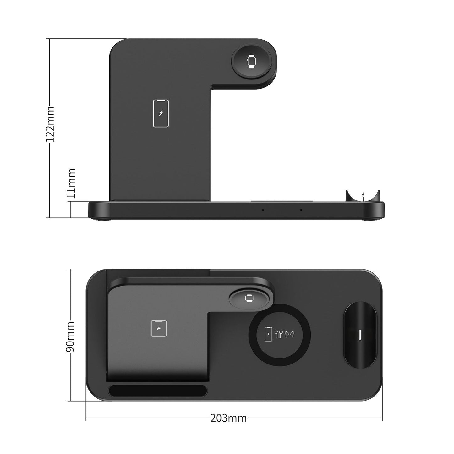 Chargeur sans fil Trois - en - un pour téléphones et montres. - Ivory Deals Market