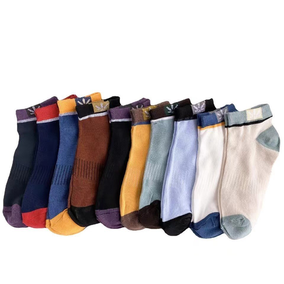 Chaussettes de cheville assorties en couleur courte - Ivory Deals Market