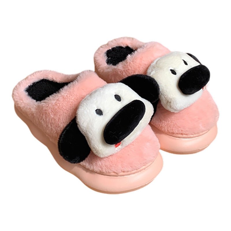 Chaussons en coton mignons avec un motif de chiot cartoon à la maison pour homme et femme - Ivory Deals Market