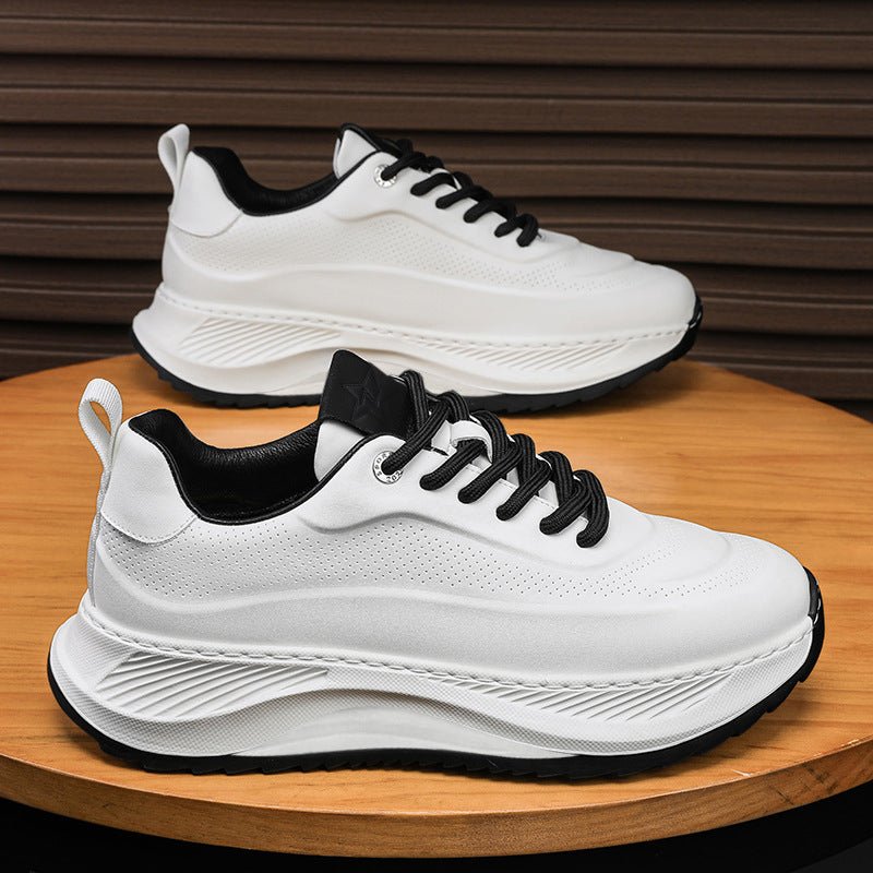 Chaussures de sport à semelles épaisses pour hommes, baskets respirantes à lacets, style papa - Ivory Deals Market