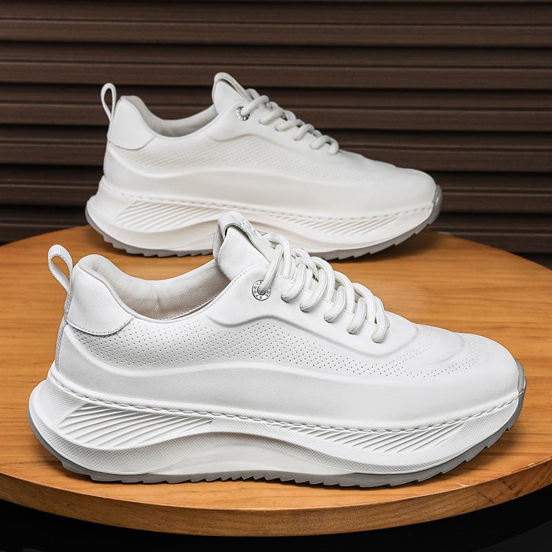 Chaussures de sport à semelles épaisses pour hommes, baskets respirantes à lacets, style papa - Ivory Deals Market