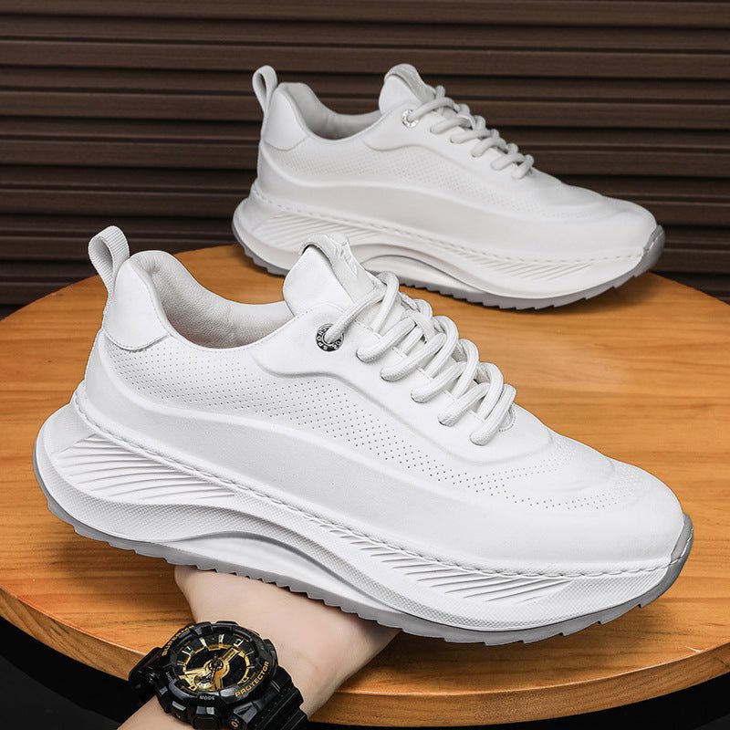 Chaussures de sport à semelles épaisses pour hommes, baskets respirantes à lacets, style papa - Ivory Deals Market