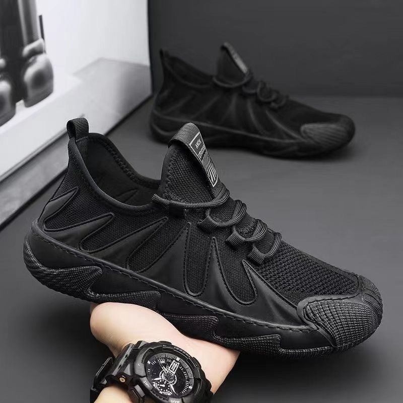 Chaussures de sport en maille respirante, baskets décontractées à lacets pour hommes, chaussures antidérapantes - Ivory Deals Market