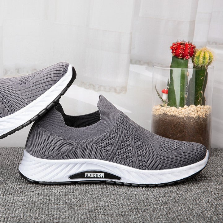 Chaussures de sport en maille sans lacets, souples et légères, pour hommes - Ivory Deals Market