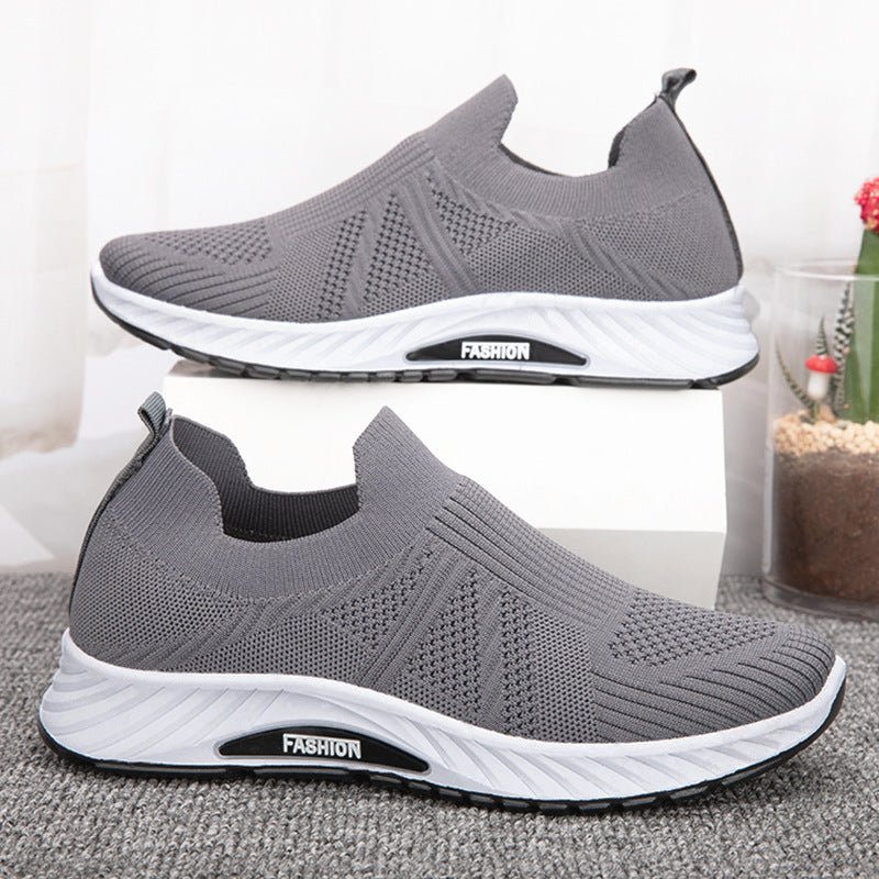 Chaussures de sport en maille sans lacets, souples et légères, pour hommes - Ivory Deals Market