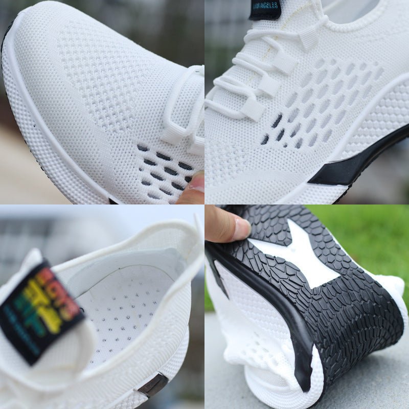 Chaussures de sport neuves pour hommes, respirantes, en mesh, confortables, à lacets, antidérapantes, à tige basse - Ivory Deals Market