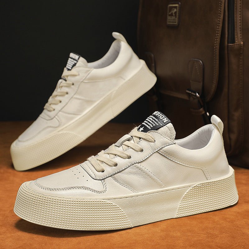 Chaussures en cuir respirantes pour hommes, tendance plateforme sportive - Ivory Deals Market