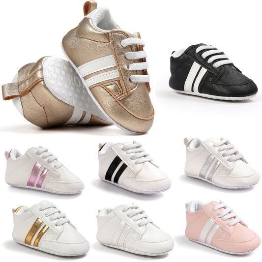 Chaussures mocassins pour bébé garçon ou fille en cuir PU, douces et antidérapantes pour les nouveau - nés. - Ivory Deals Market