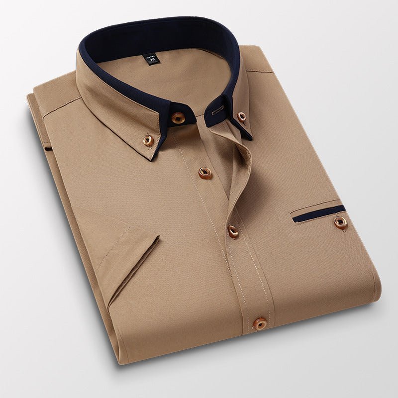 Chemise à manches courtes à manches courtes pour hommes - Ivory Deals Market