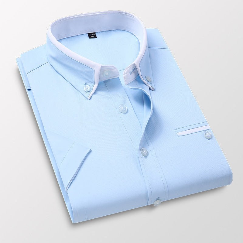 Chemise à manches courtes à manches courtes pour hommes - Ivory Deals Market