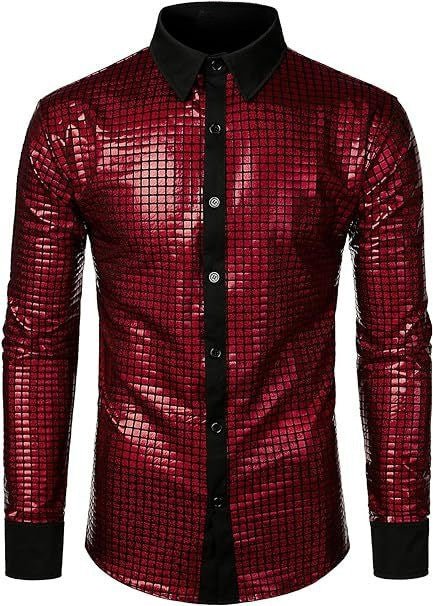 Chemise décontractée à sequins pour une tenue décontractée et brillante. - Ivory Deals Market