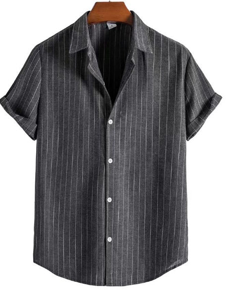 Chemise imprimée en 3D pour hommes, décontractée, polyvalente et tendance. - Ivory Deals Market