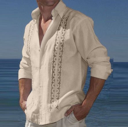 Chemise imprimée Seaside Cool Beach - Ivory Deals Market