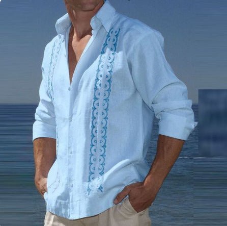 Chemise imprimée Seaside Cool Beach - Ivory Deals Market