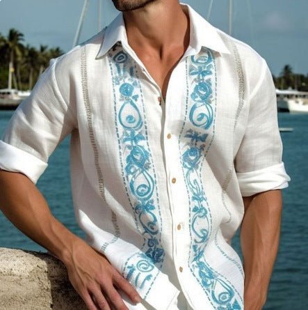 Chemise imprimée Seaside Cool Beach - Ivory Deals Market