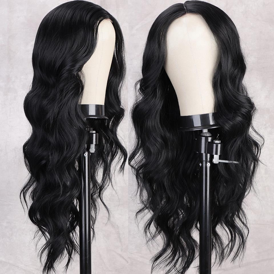 Cheveux longs Perruques Européen Et Américain Dames Avec de Longs Cheveux bouclés - Ivory Deals Market