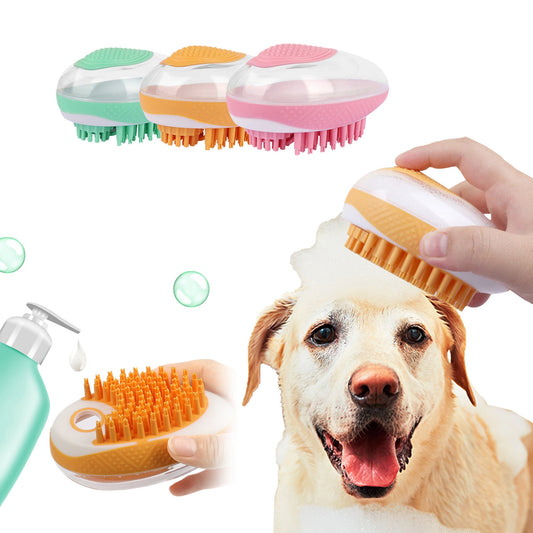 Chien Chat Bain Brosse 2 - en - 1 Massage SPA pour Animaux en Silicone Doux Outil de Nettoyage pour Chiens Produits pour Animaux de Compagnie - Ivory Deals Market