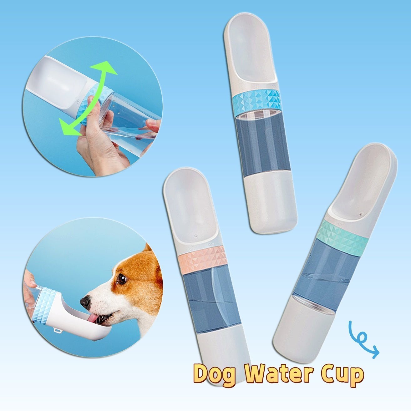 Chien Tasse D'eau Portable Fournitures Pour Bouteille D'eau Chien Bol À Boire Tasse En Plein Air Chiens Chats Distributeur D'eau - Ivory Deals Market