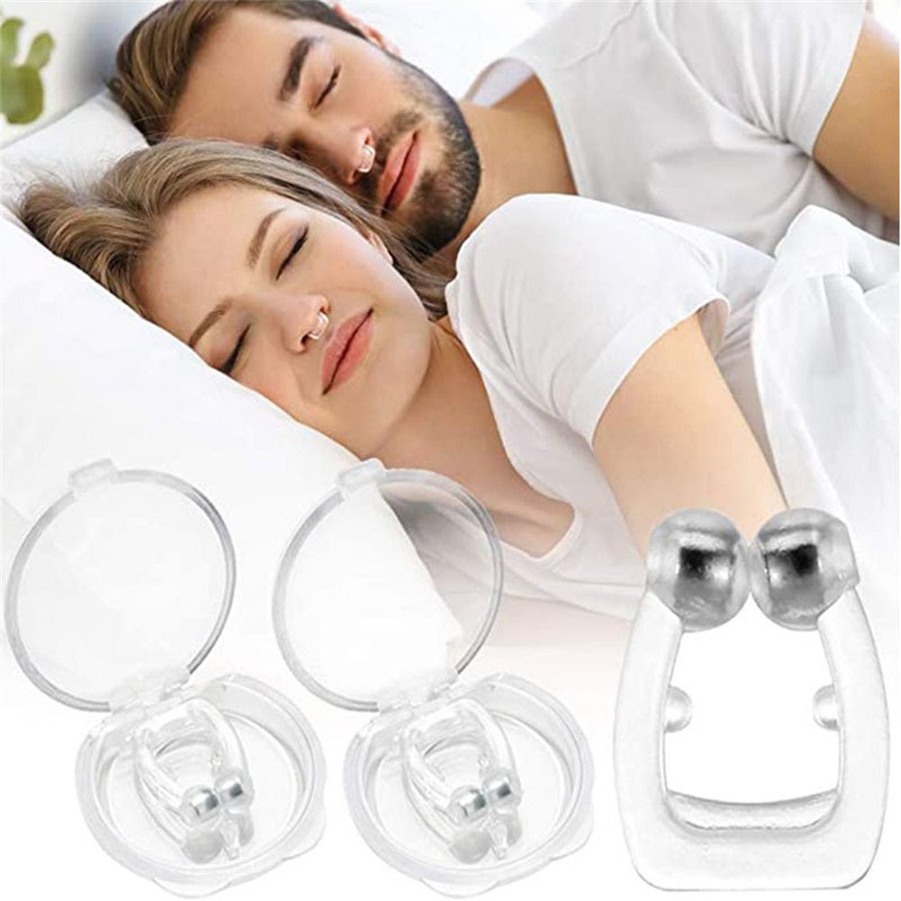 Clip nasal magnétique en silicone pour arrêter les ronflements pendant le sommeil Aide à l'apnée Dispositif de nuit - Ivory Deals Market